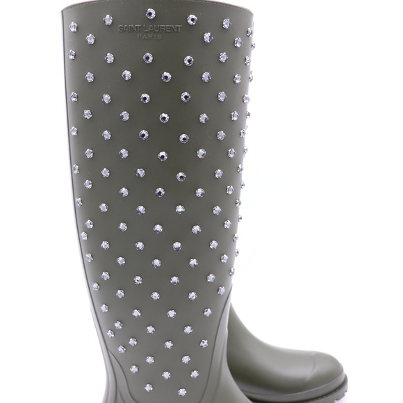 YSL Yves Saint Laurent Festival 25 Studded Boots - Picture 4 of 8